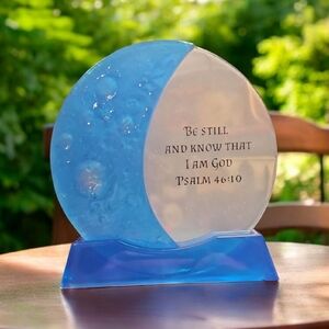 Blue and White Decorative Plaque